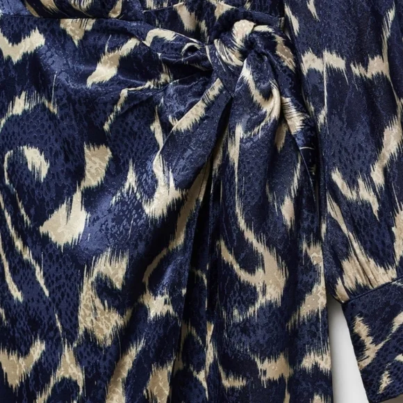 MANGO Satin Wrap Dress - Picture 2 of 6